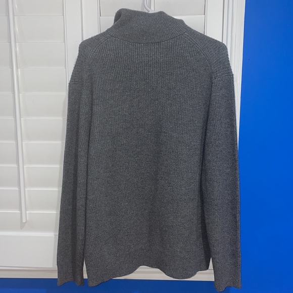 Theory Quarter-Zip Mock Neck Sweater in Wool-Cashmere - Picture 3 of 4